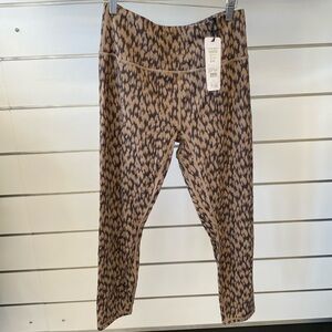 NWT Varley Black and Tan Form Leggings size XL